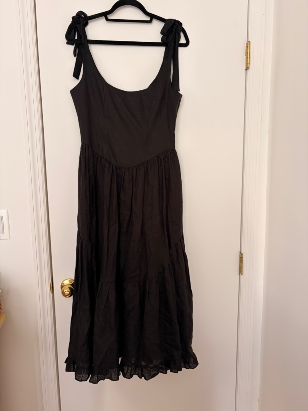 Mirabelle Black Linen Dress